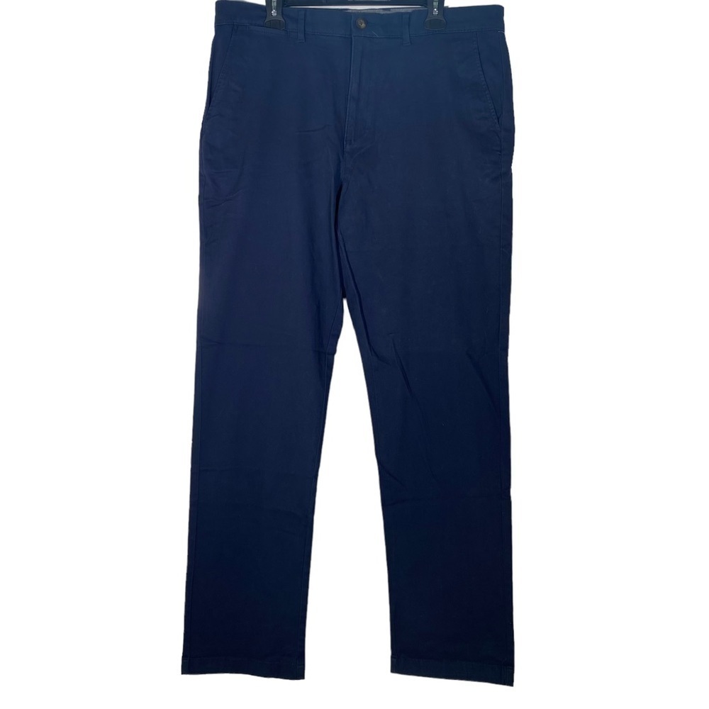 Amazon Essentials Men size 36 x 34 casual flat front blue classic chino pant NWT